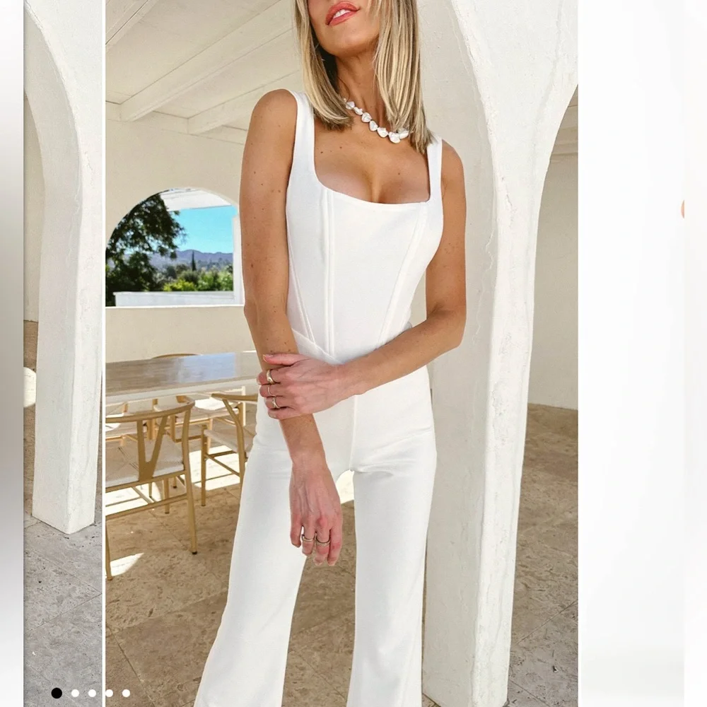 Show Me Your Mumu Nina Elegant White Jumpsuit - Picture 5 of 10